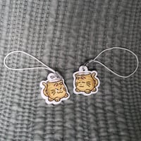 Image 1 of Orange Silly Kitty Acrylic Charm