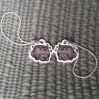 Image 1 of Black Silly Kitty Acrylic Charm