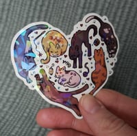 Image 2 of Cat Heart Sticker