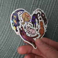 Image 3 of Cat Heart Sticker