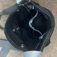 Image 4 of Black & white fish print crossbody bag with strap