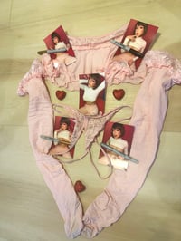 Image 1 of Worn Valentine’s Velma lingerie and five signed 4x6 photos 