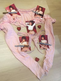 Image 5 of Worn Valentine’s Velma lingerie and five signed 4x6 photos 