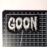 Image 3 of Dripping Goon Embroidered Patch With A Merrowed Edge