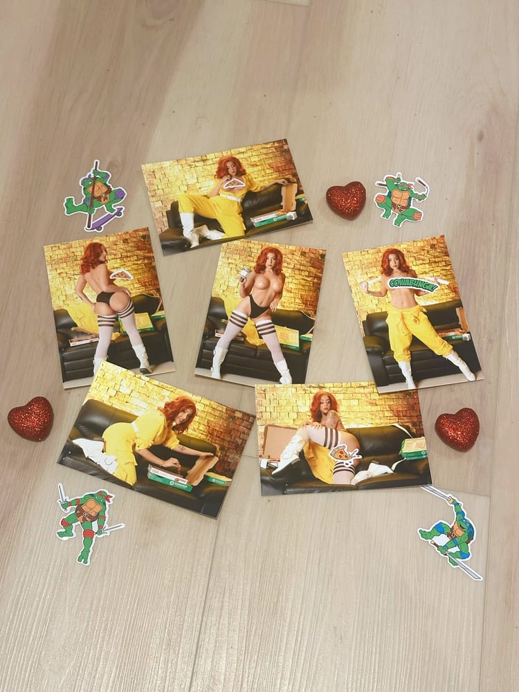 Image of April O’Neil signed 4x6 bundle (6 photos) 