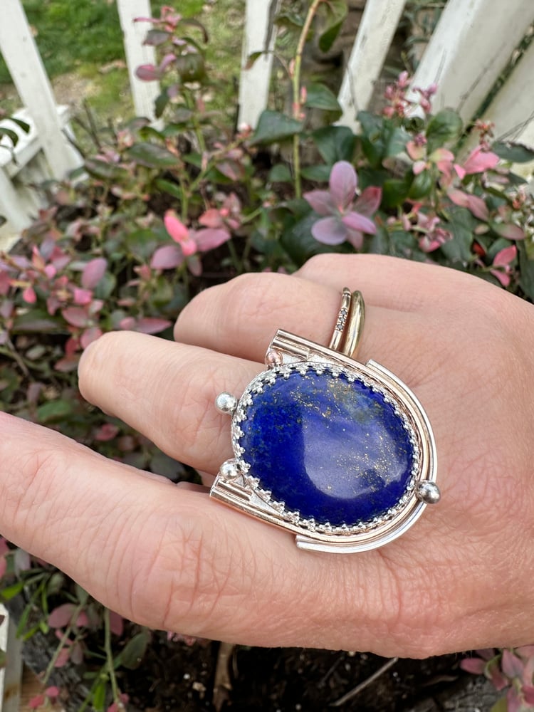 Image of Large Lapis Ring 