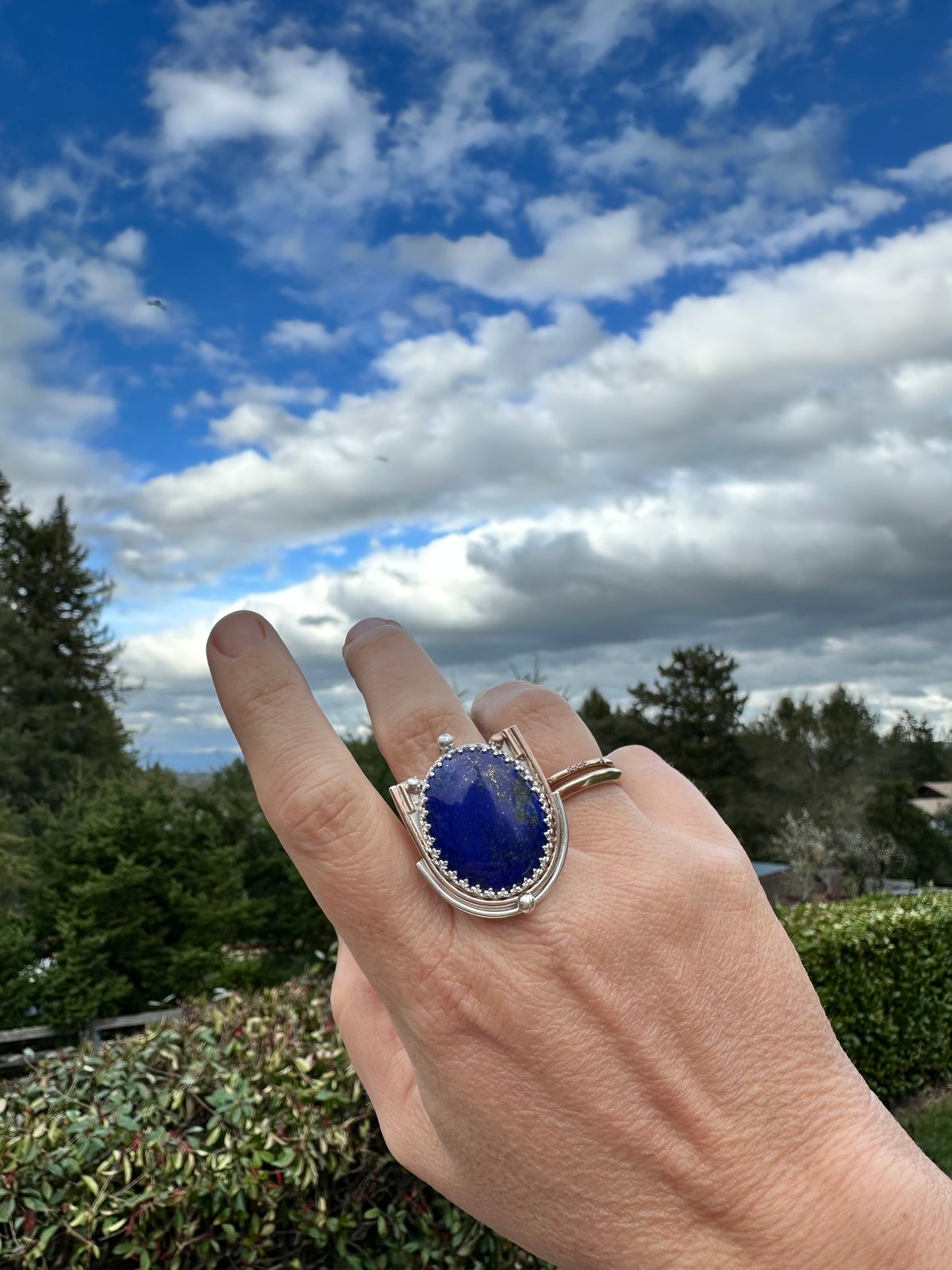 Image of Large Lapis Ring 
