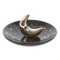 Image 2 of Gold Crescent Moon Incense Stick Holder