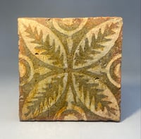 Medieval; Fourteenth Century Inlaid Floor Tile; Northern France. 