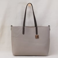 Image 1 of Slouchy Wide Tote medium in pebbled gray