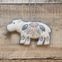 Image 1 of Winter Hippopotamus Decoration