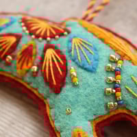 Image 3 of Turquoise Hare Decoration