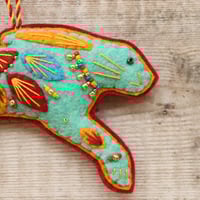 Image 2 of Turquoise Hare Decoration