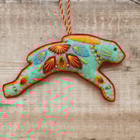 Image 1 of Turquoise Hare Decoration