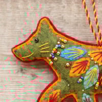 Image 2 of Green Fox Decoration