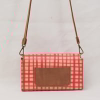 Image 3 of Two-way Sling red orange grid