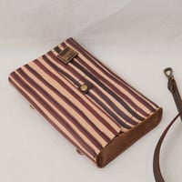 Image 5 of Two-way Clutch brown stripes