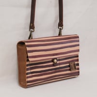 Image 6 of Two-way Clutch brown stripes