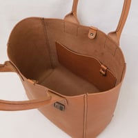 Image 6 of Giant Box Tote in pebbled tan