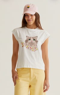 Image 2 of Camiseta con estampado de gatito