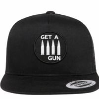 Get A Gun - Black Mesh SnapBack 
