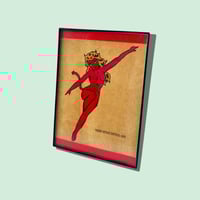 Image 1 of 5x7 Framed American Traditional Tattoo Valentine, Hand Painted and Customizable