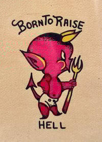 Image 2 of Large American Traditional Tattoo Flash Sheet Wall Art  Hand Painted 20x16 Framed