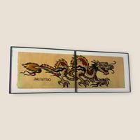 Image 2 of American Traditional Sailor Jerry Split Dragon, Hand Painted in Black Frames