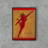 Image 3 of 5x7 Framed American Traditional Tattoo Valentine, Hand Painted and Customizable