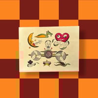 Image 3 of Hand Painted Flash Sheet Stoney St Clair American Traditional Tattoo Wall Art