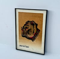 Image 3 of Hand Painted Bulldog, American Traditional Tattoo Flash