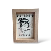 Image 4 of Severed Geisha Head American Japanese Traditional Framed 5x7 Various Colors Hand Painted