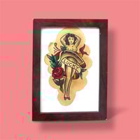 Image 3 of Pinup Girl For Good Luck, Hand Painted Tattoo Flash