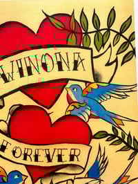 Image 5 of Textured Linen Print Winona Forever 8.5x11 Tattoo Wall Art