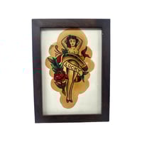 Image 4 of Pinup Girl For Good Luck, Hand Painted Tattoo Flash