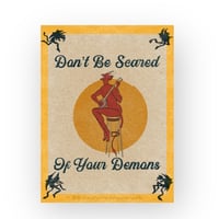 Image 3 of Digital Print Don’t Be Scared of Your Demons Mid Century Inspired Wall Art