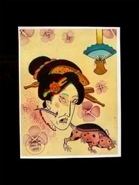 Image 3 of Textured Linen Print Set Devil Head, Severed Geisha And Winona Forever