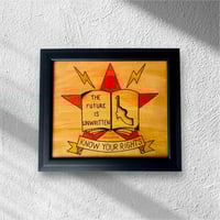 Image 2 of Know Your Rights Hand Painted American Traditional Flash, Black 13.5x15 Frame