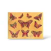 Image 2 of Fine Art Giclée Print American Traditional Butterfly Flash Sheet Sailor Jerry Inspired 12x18