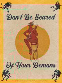 Image 4 of Digital Print Don’t Be Scared of Your Demons Mid Century Inspired Wall Art