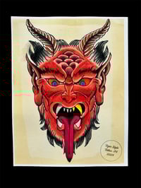 Image 4 of Textured Linen Print Set Devil Head, Severed Geisha And Winona Forever