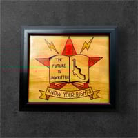 Image 3 of Know Your Rights Hand Painted American Traditional Flash, Black 13.5x15 Frame