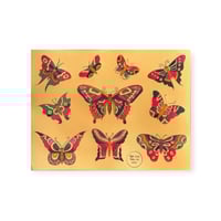 Image 4 of Fine Art Giclée Print American Traditional Butterfly Flash Sheet Sailor Jerry Inspired 12x18