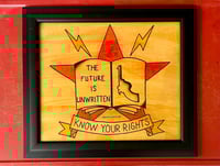 Image 5 of Know Your Rights Hand Painted American Traditional Flash, Black 13.5x15 Frame
