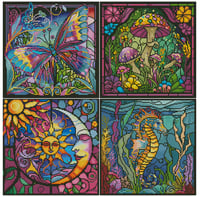 Image 2 of Stained Glass Mini Diamond Painting Kit by StainedGlassPNGShop