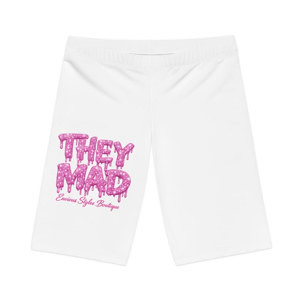 Image of They Mad Pink Drip Bike Shorts — Envious Stylez Boutique Graphic