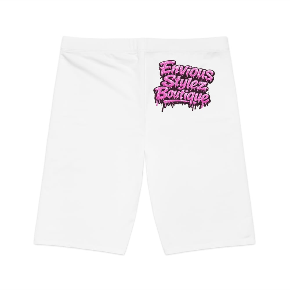 Image of They Mad Pink Drip Bike Shorts — Envious Stylez Boutique Graphic