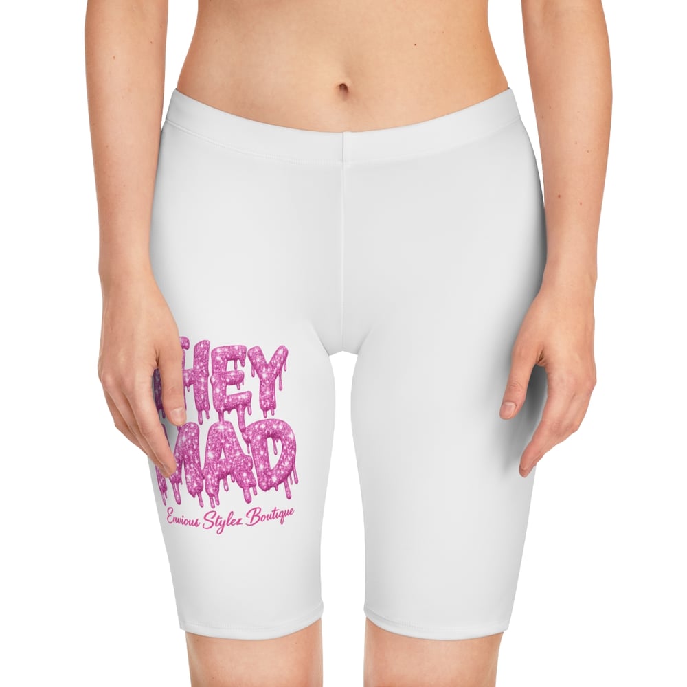 Image of They Mad Pink Drip Bike Shorts — Envious Stylez Boutique Graphic