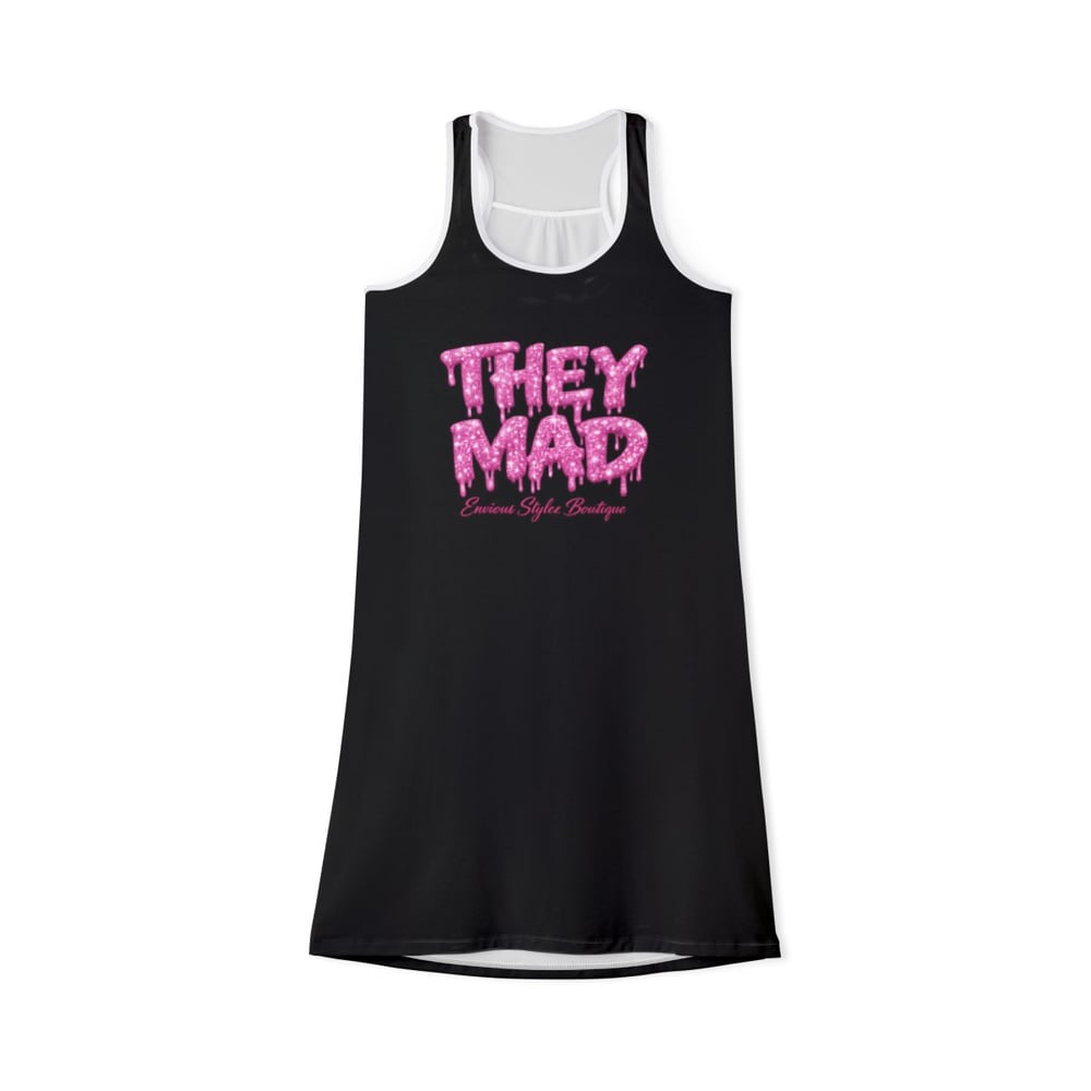 Image of They Mad Racerback Dress — Bold Pink Graffiti Graphic