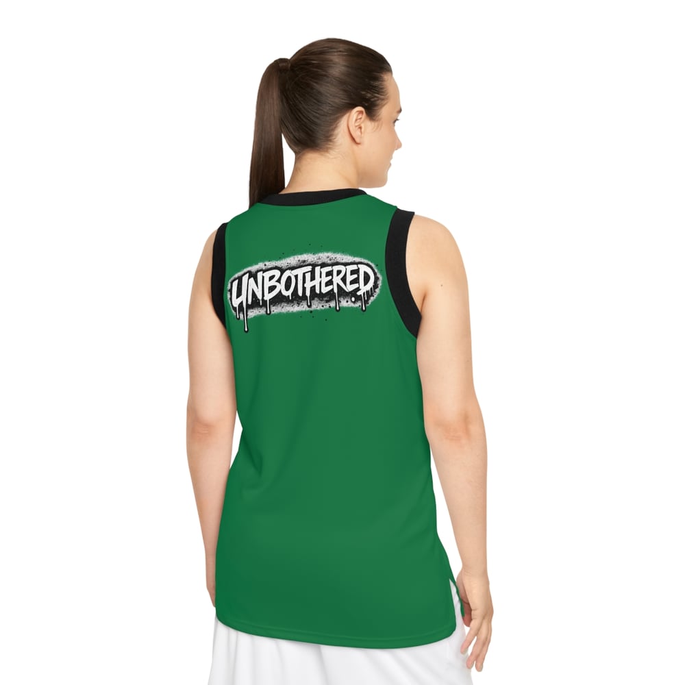 Image of Basketball Jersey — "Talked About by Many. Confronted by None." (Unbothered)